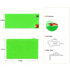 12V 10Ah / 16Ah Lithium LiFePO4 Deep Cycle Battery, 2000+ Cycles Rechargeable Battery for Solar/Wind Power, Small UPS, Lighting, Power Wheels, Fish Finder and More, Built-in 10A BMS