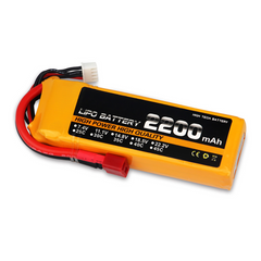 LiPo Battery Pack 25C 2200mAh 2S 7.4V with T-Plug/XT60 for RC Car Boat Truck Heli Airplane