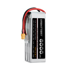 6000mAh 7.4V 2S 60C Lightweight Soft Pack LiPo Battery with T-Plug