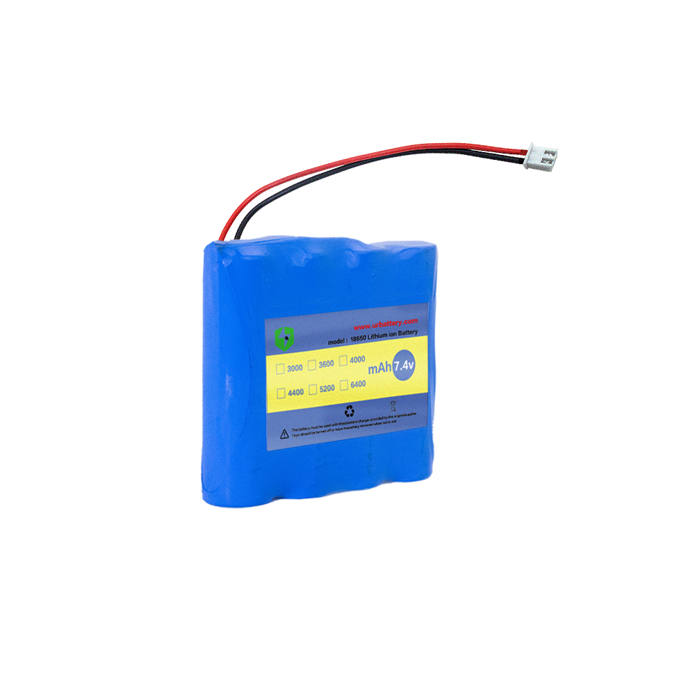 7.4V 2S2P Li-Ion Battery Pack 18650 Rechargeable Replacement Battery