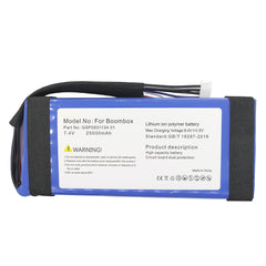 Replacement Battery for JBL Boombox 1/2/3, 7.4 V/7.26 V 10000mAh–10400mAh, Compatible with GSP0931134 01, SUN-INTE-213, SUN-INTE-268, Bluetooth Speaker Battery