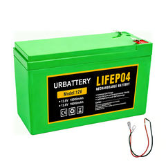 12V 10Ah / 16Ah Lithium LiFePO4 Deep Cycle Battery, 2000+ Cycles Rechargeable Battery for Solar/Wind Power, Small UPS, Lighting, Power Wheels, Fish Finder and More, Built-in 10A BMS