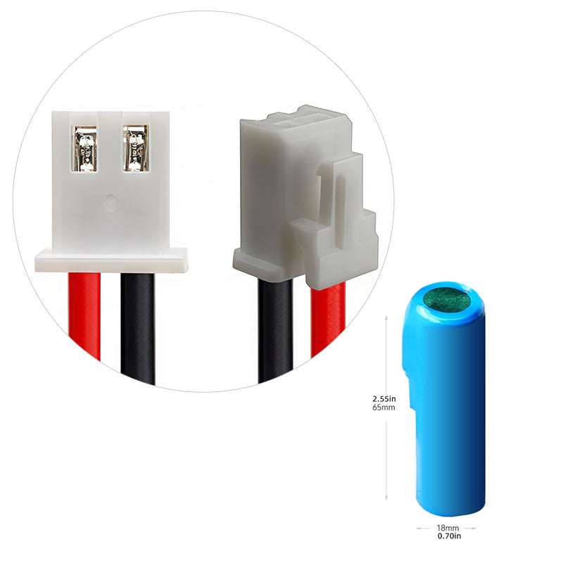 Li-ion 3.7V 2200mAh-3200MAH 1P 18650 Lithium Battery Pack With line wire connector