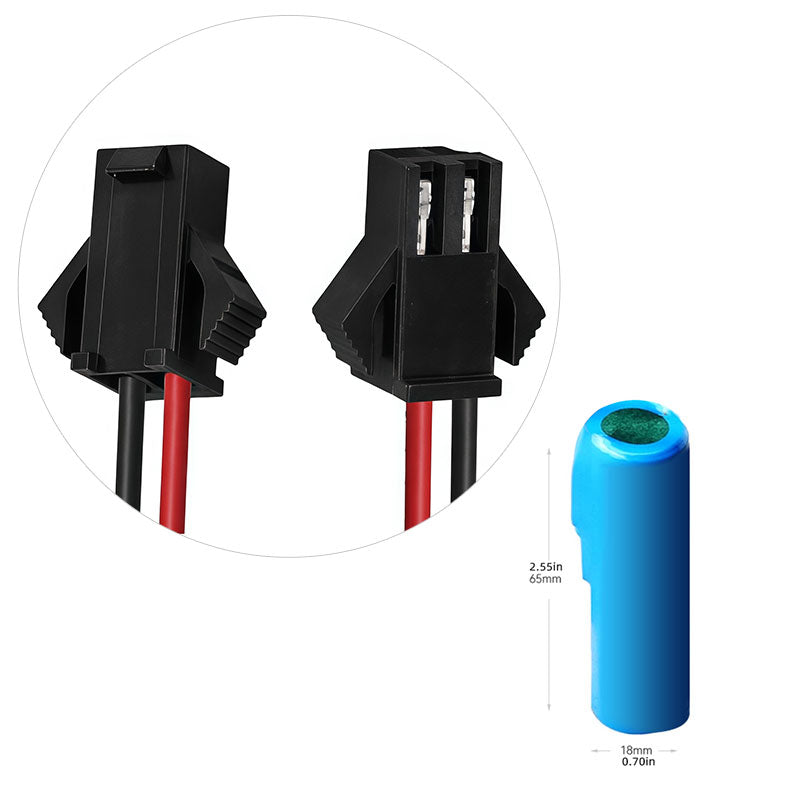 Li-ion 3.7V 2200mAh-3200MAH 1P 18650 Lithium Battery Pack With line wire connector