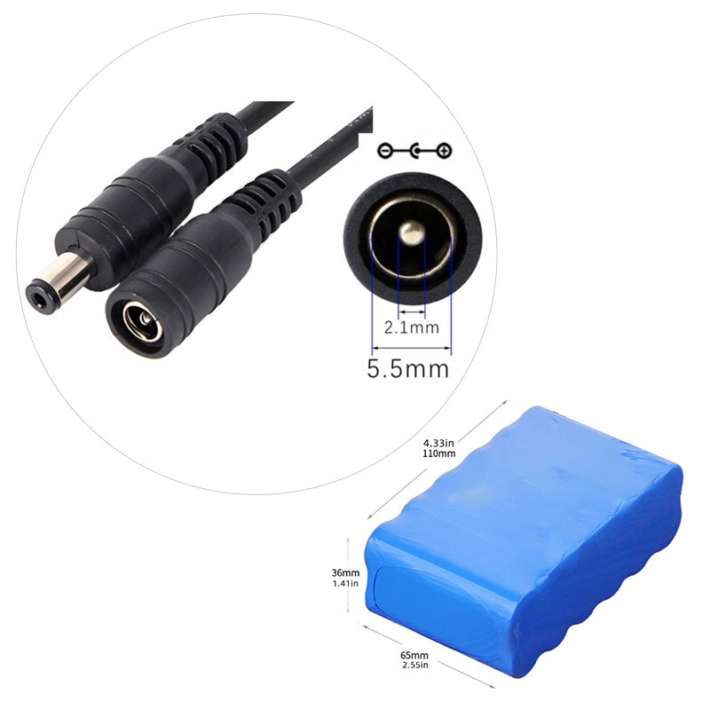 High-Capacity 14.8V 18650 Pack (4S3P), 4.5–9Ah Rechargeable Battery