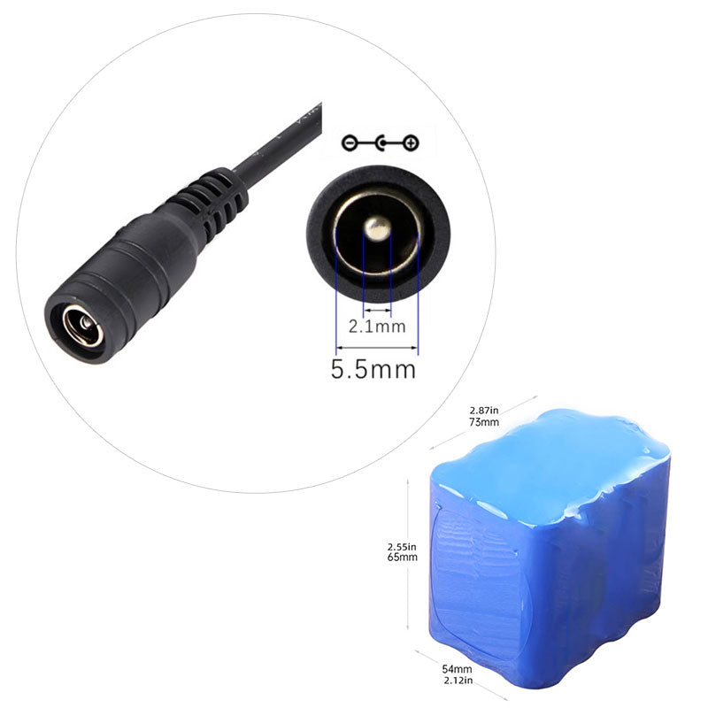 High-Capacity 14.8V 18650 Pack (4S3P), 4.5–9Ah Rechargeable Battery