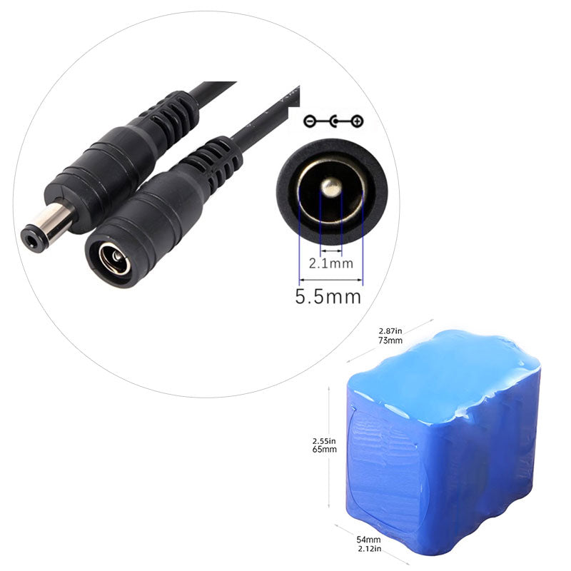 High-Capacity 14.8V 18650 Pack (4S3P), 4.5–9Ah Rechargeable Battery