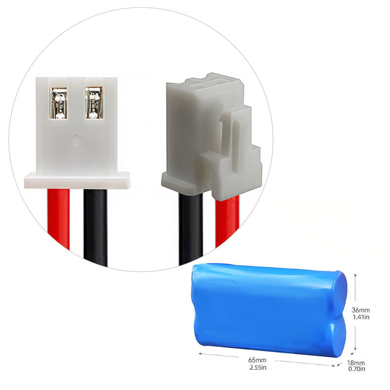 3.7V 18650 Lithium Battery Pack 3000 ~ 6400MAH - 2P