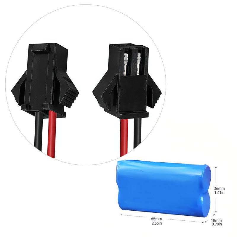 3.7V 18650 Lithium Battery Pack 3000 ~ 6400MAH - 2P