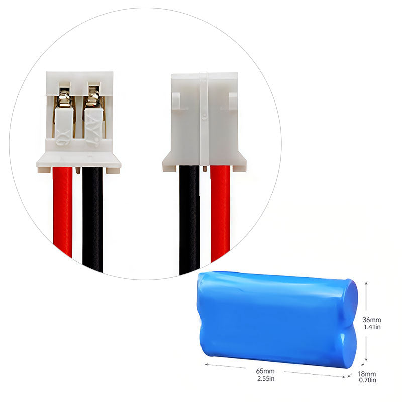 3.7V 18650 Lithium Battery Pack 3000 ~ 6400MAH - 2P