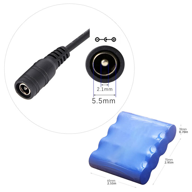 Rechargeable 14.8V 18650 Li-ion Battery Pack (4S1P, 2600–3200mAh) with Built-in PCM Protection, Multiple Connector Options