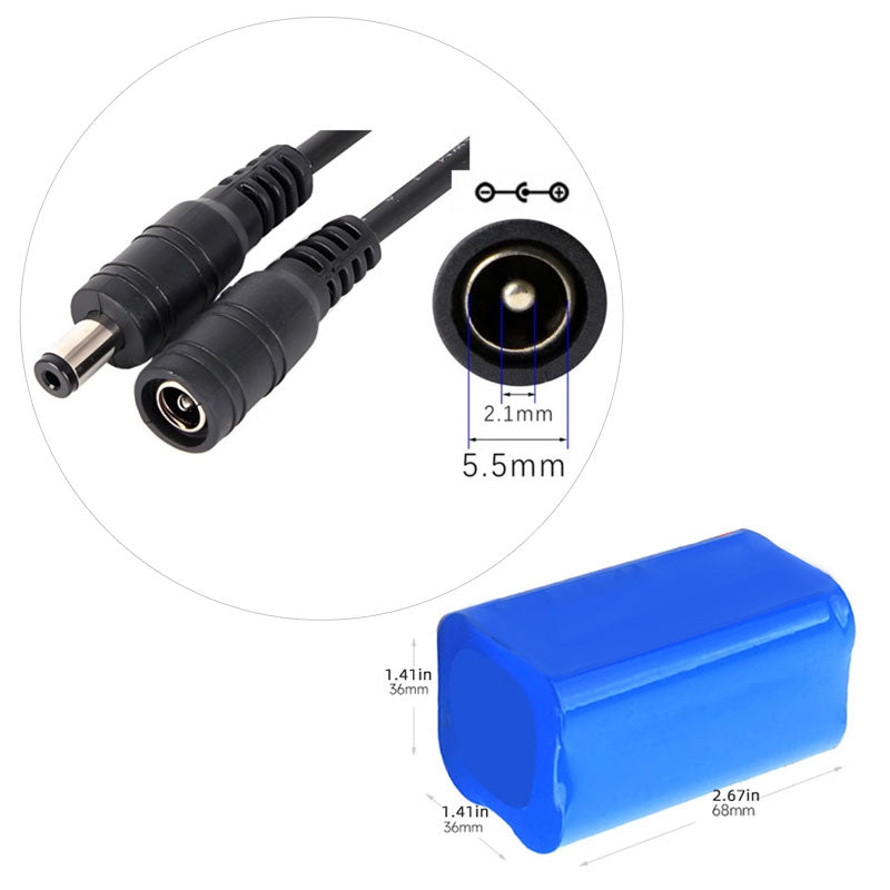 Rechargeable 14.8V 18650 Li-ion Battery Pack (4S1P, 2600–3200mAh) with Built-in PCM Protection, Multiple Connector Options