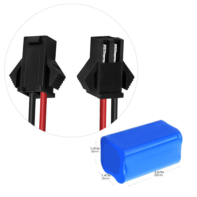 Rechargeable 14.8V 18650 Li-ion Battery Pack (4S1P, 2600–3200mAh) with Built-in PCM Protection, Multiple Connector Options