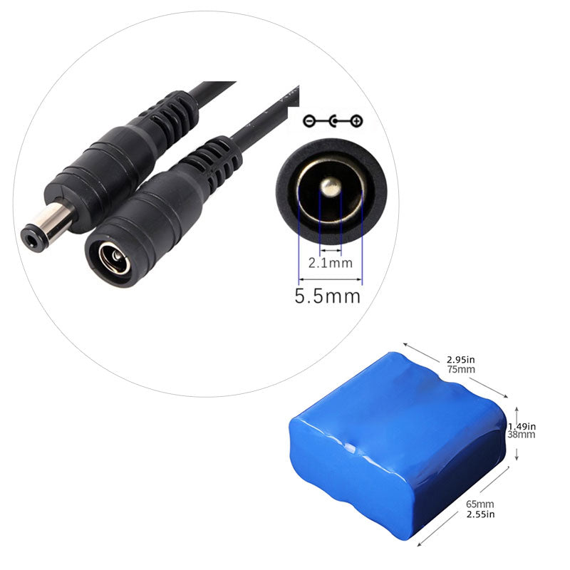 4S2P 18650 Li-ion Battery Pack 14.8V, 3000–6400mAh, Integrated PCM, Custom Cable & Connector Options