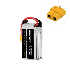 2S 1500mAh 7.4V LiPo Battery (25C–130C) Deans T Plug Soft Pack for FPV Drones, RC Cars/Boats/Planes