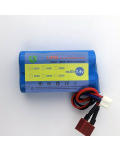 7.4V 1500 ~ 3200MAH 2S1P 18650 Lithium Battery Pack For fishing light amplifier, electric toy LED miner's lamp audio